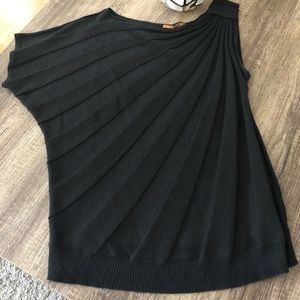 Black asymmetrical top